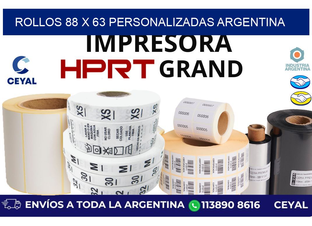 rollos 88 x 63 personalizadas argentina