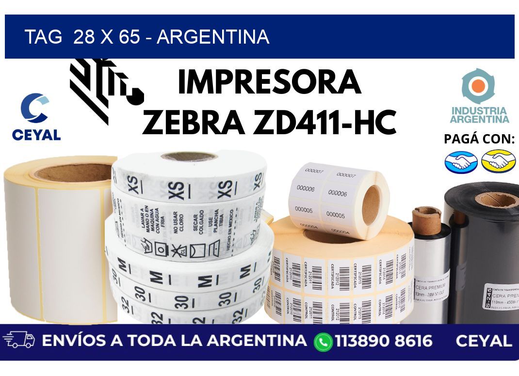 tag  28 x 65 – Argentina