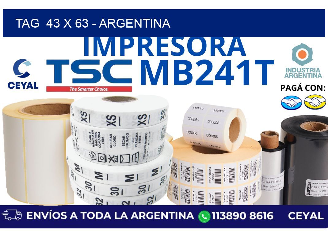 tag  43 x 63 – Argentina