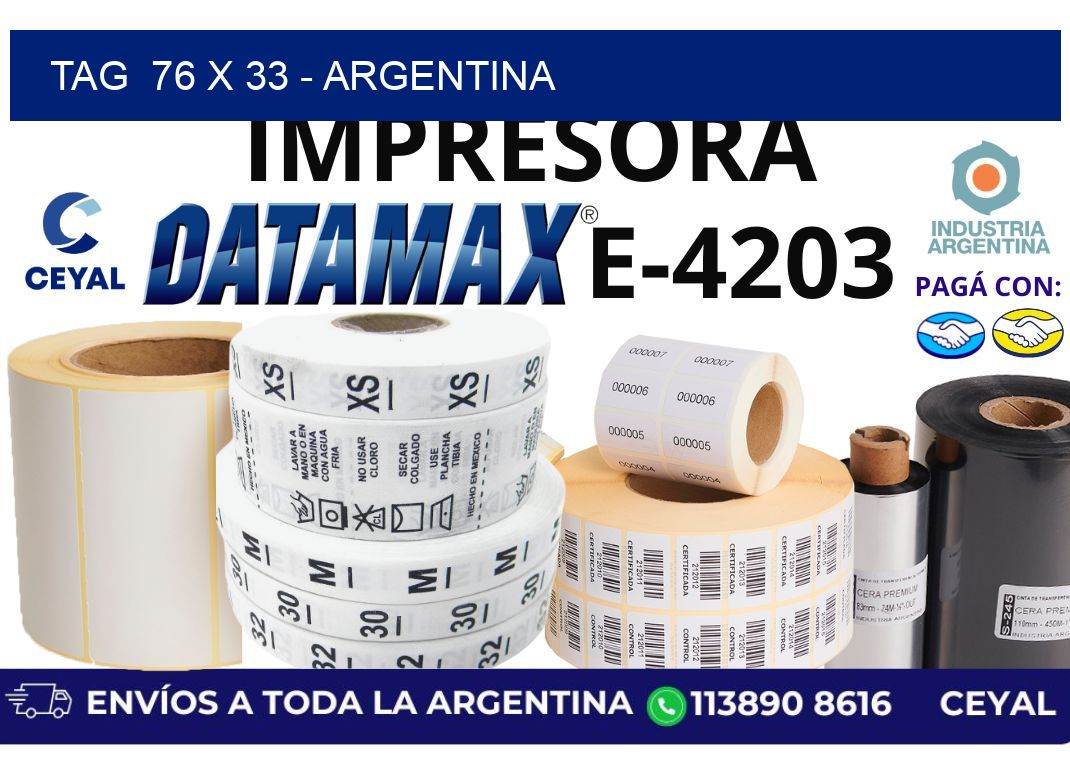 tag  76 x 33 – Argentina