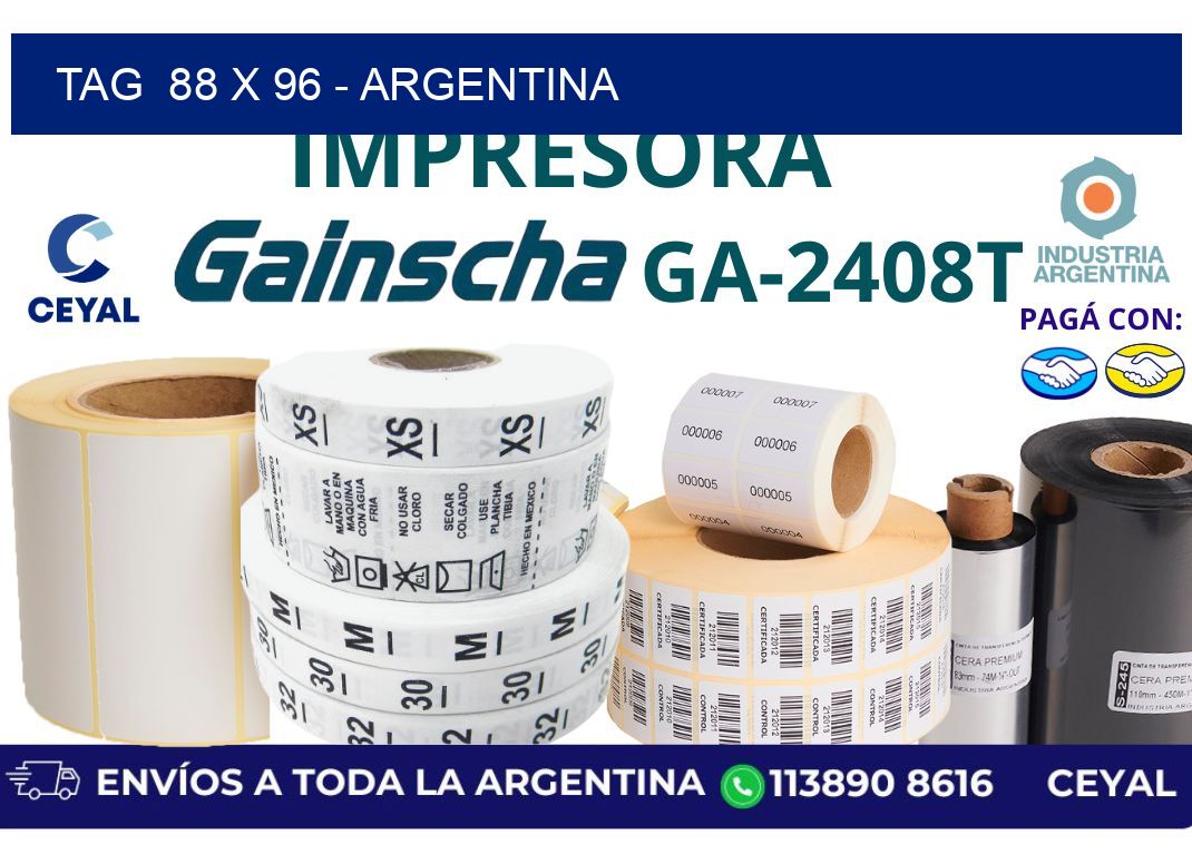 tag  88 x 96 - Argentina