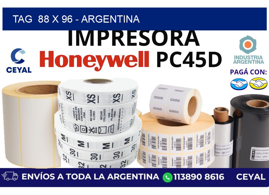tag  88 x 96 - Argentina