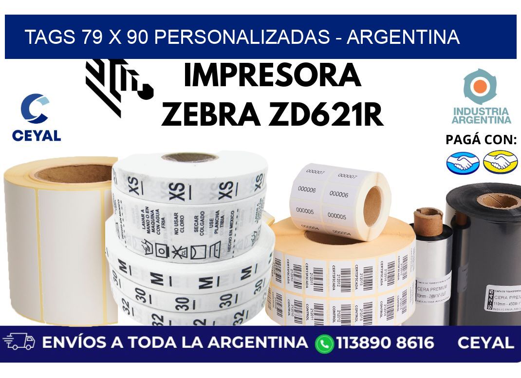 tags 79 x 90 personalizadas - Argentina