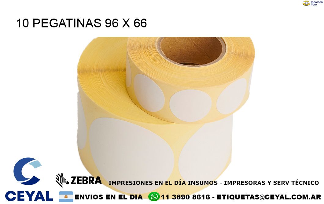 10 PEGATINAS 96 x 66