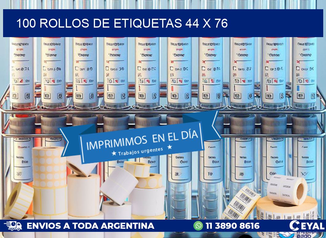 100 ROLLOS DE ETIQUETAS 44 x 76