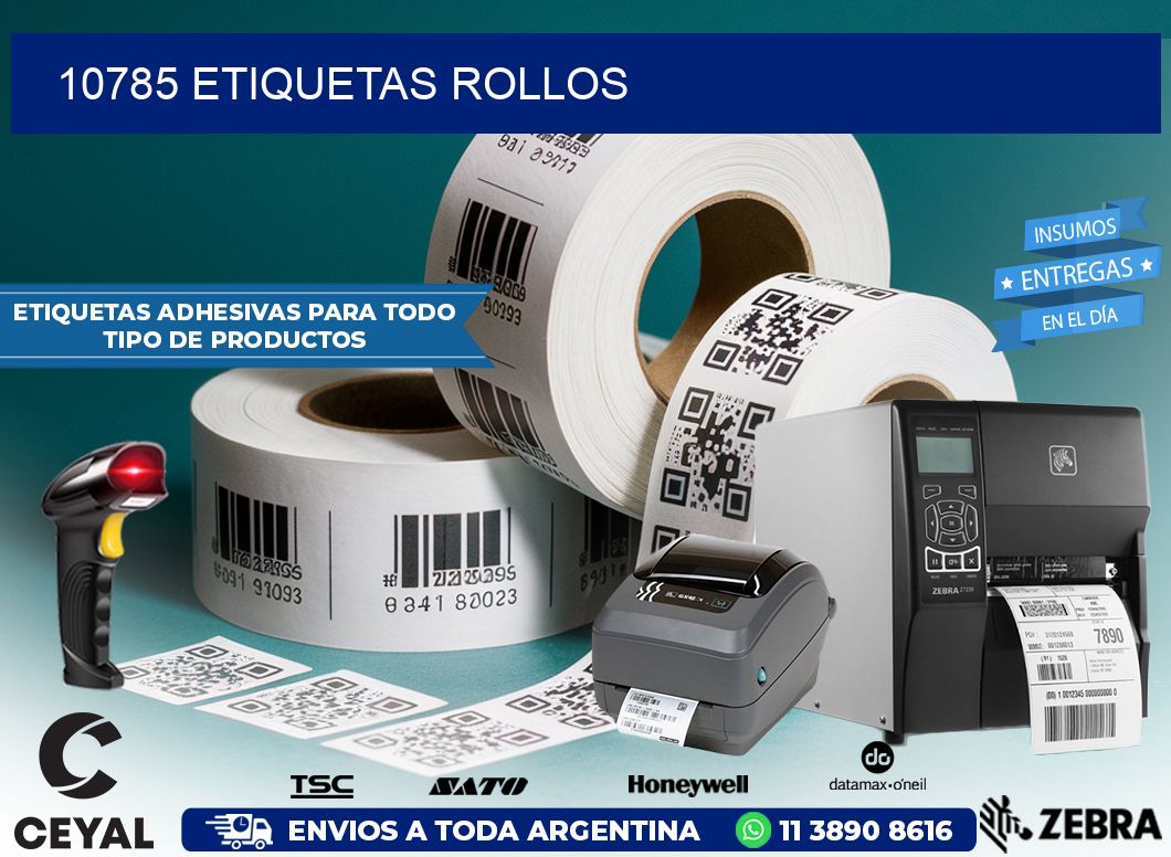 10785 etiquetas rollos