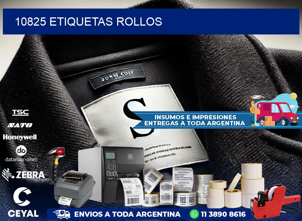 10825 etiquetas rollos
