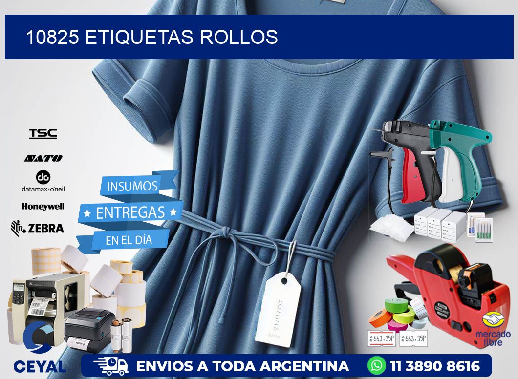 10825 etiquetas rollos