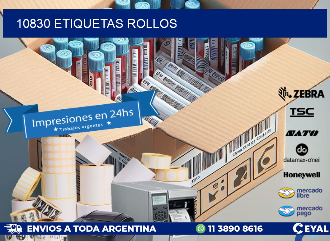 10830 etiquetas rollos