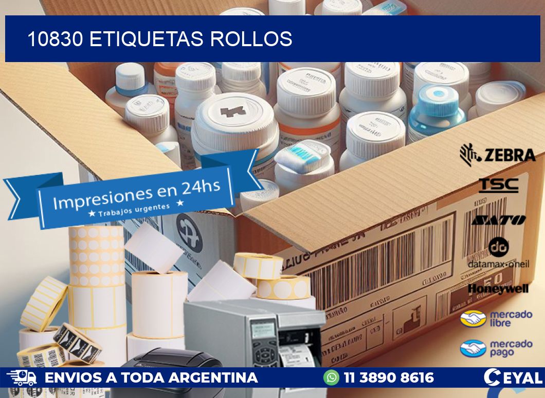 10830 etiquetas rollos