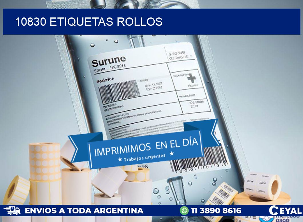 10830 etiquetas rollos