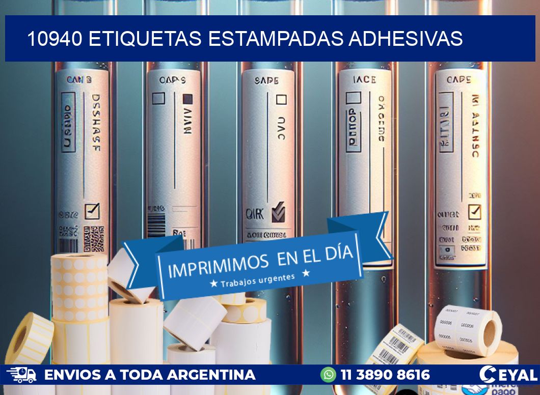 10940 etiquetas estampadas adhesivas
