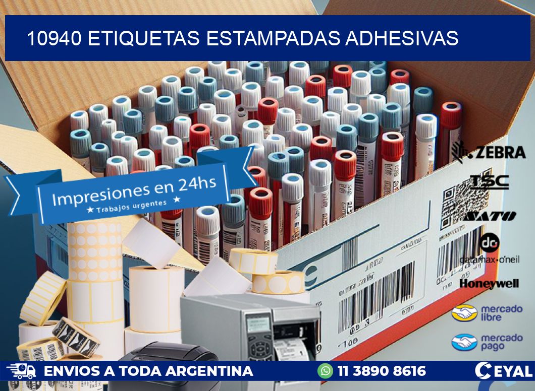 10940 etiquetas estampadas adhesivas