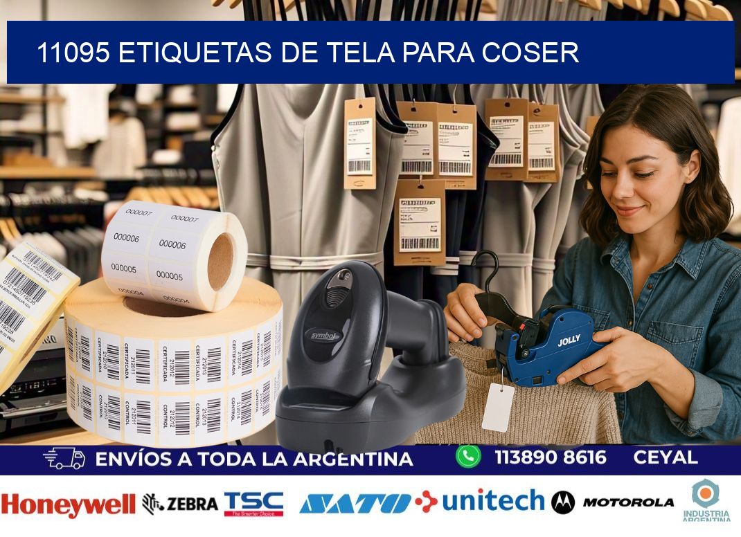 11095 Etiquetas de tela para coser