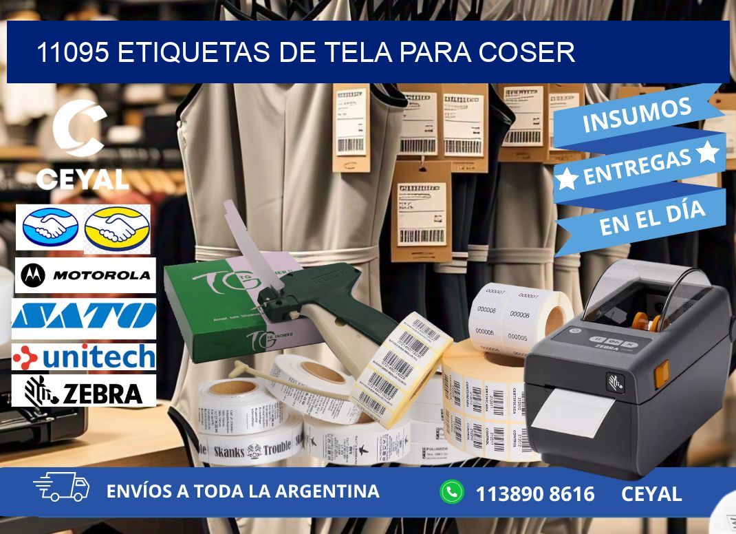 11095 Etiquetas de tela para coser