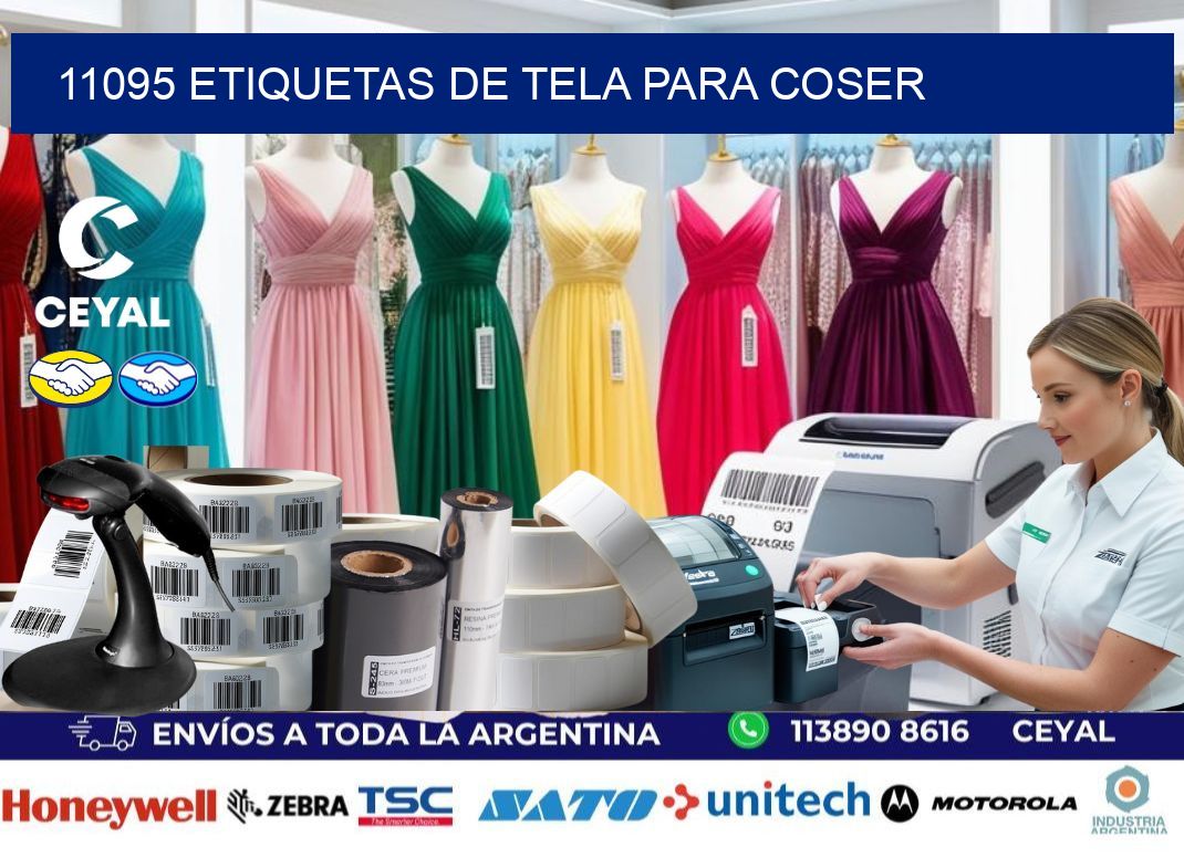 11095 Etiquetas de tela para coser