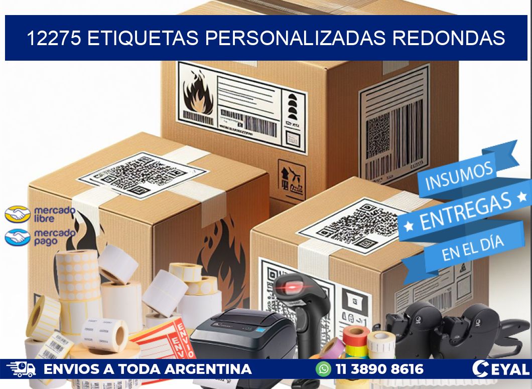 12275 Etiquetas personalizadas redondas