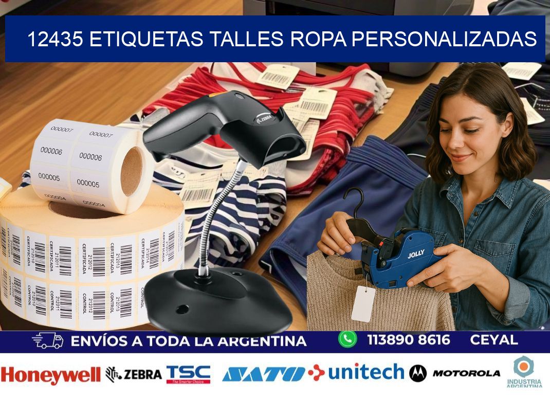 12435 ETIQUETAS TALLES ROPA PERSONALIZADAS