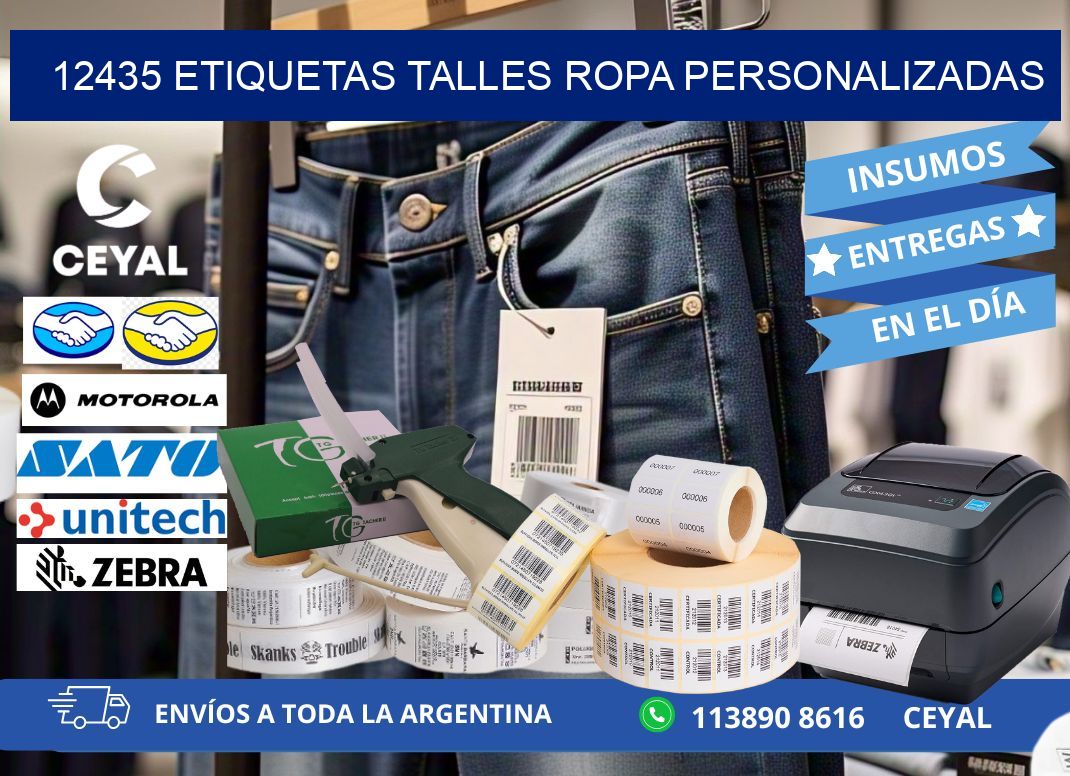 12435 ETIQUETAS TALLES ROPA PERSONALIZADAS