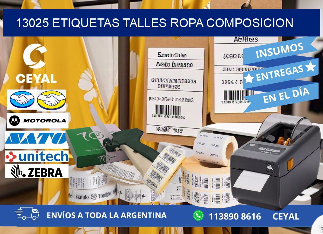 13025 ETIQUETAS TALLES ROPA COMPOSICION