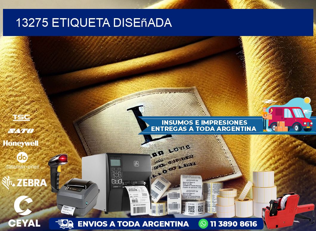 13275 etiqueta diseñada