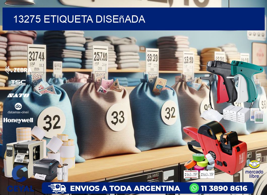 13275 etiqueta diseñada