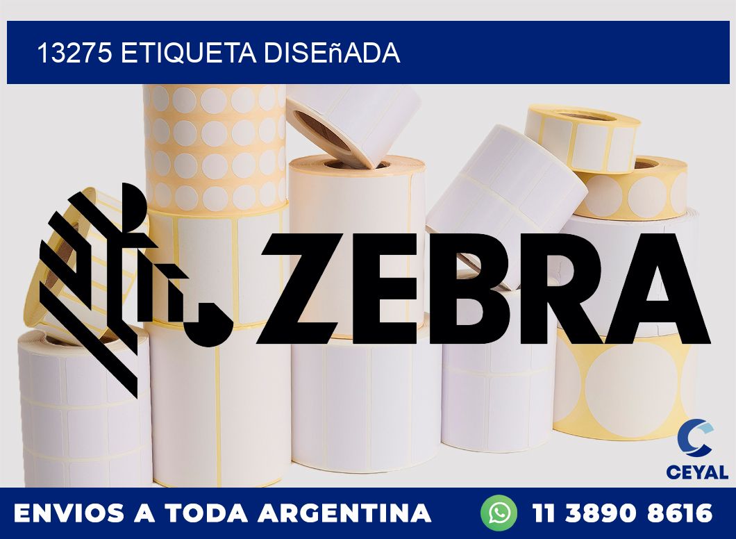 13275 etiqueta diseñada