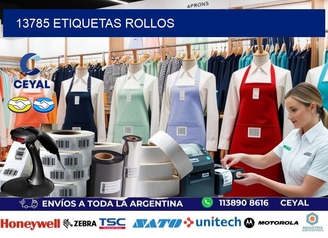 13785 etiquetas rollos
