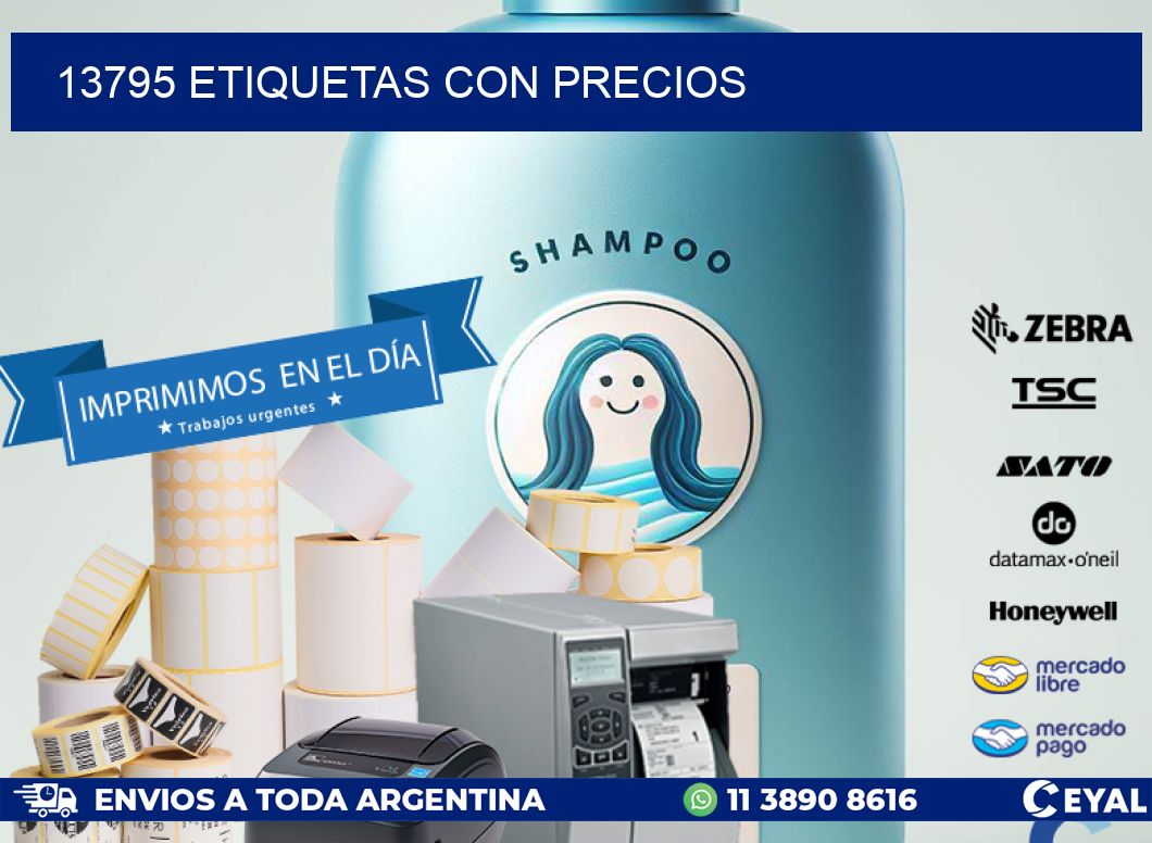 13795 etiquetas con precios
