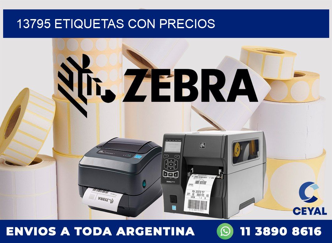 13795 etiquetas con precios