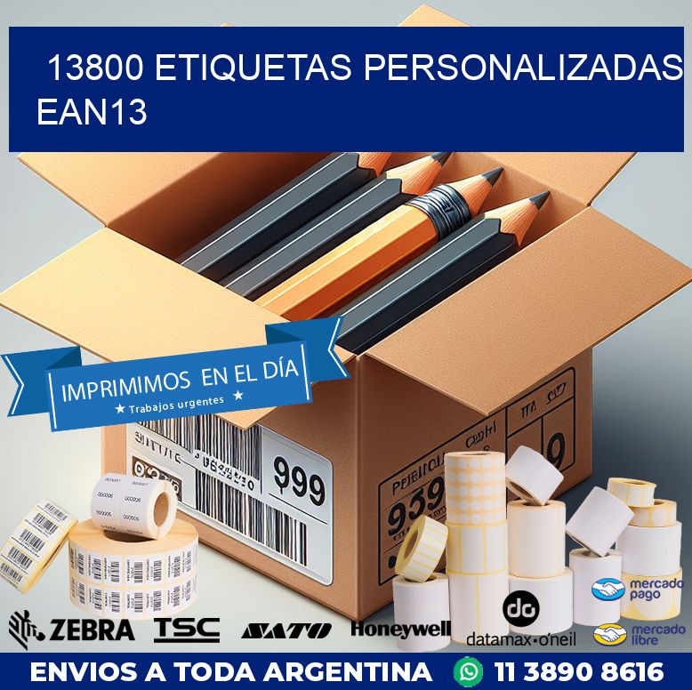13800 Etiquetas personalizadas ean13