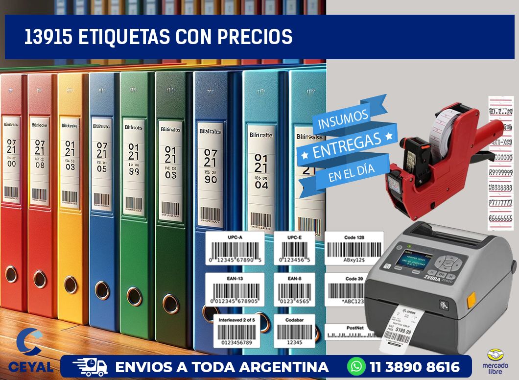 13915 etiquetas con precios