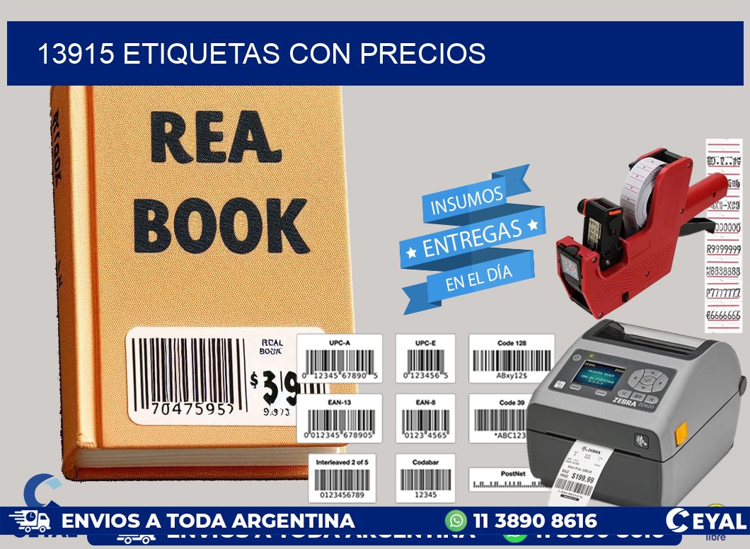 13915 etiquetas con precios