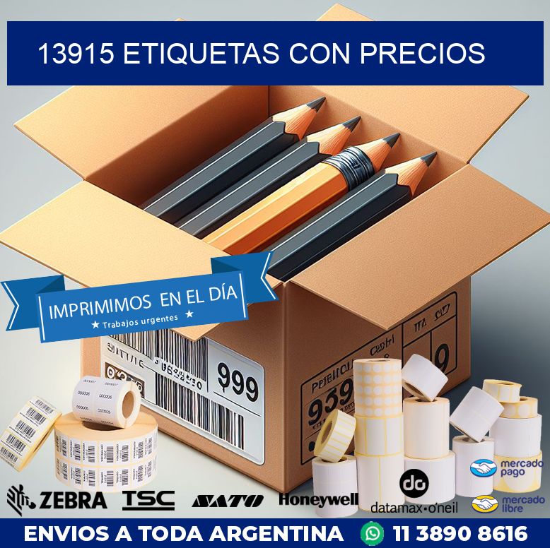 13915 etiquetas con precios