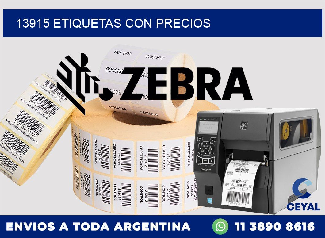 13915 etiquetas con precios
