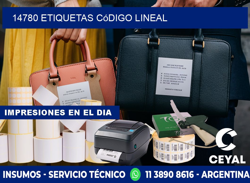 14780 Etiquetas código lineal