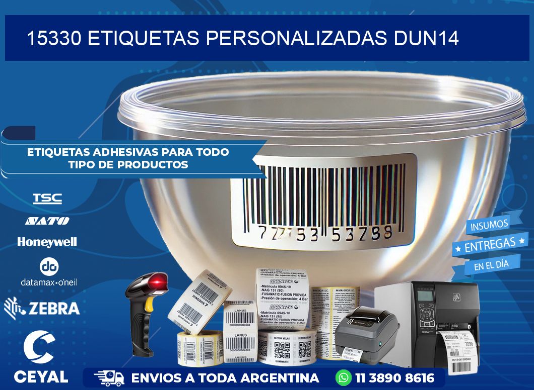 15330 Etiquetas personalizadas dun14