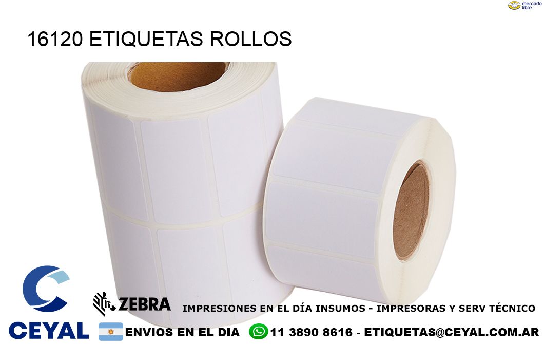 16120 etiquetas rollos
