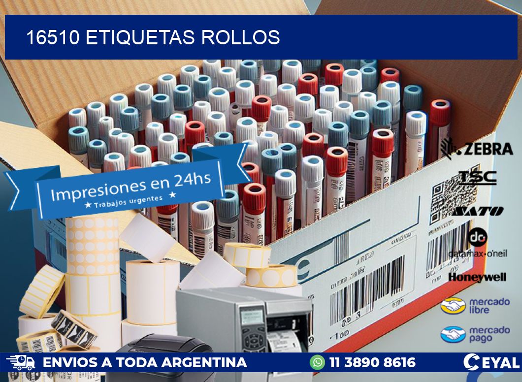 16510 etiquetas rollos