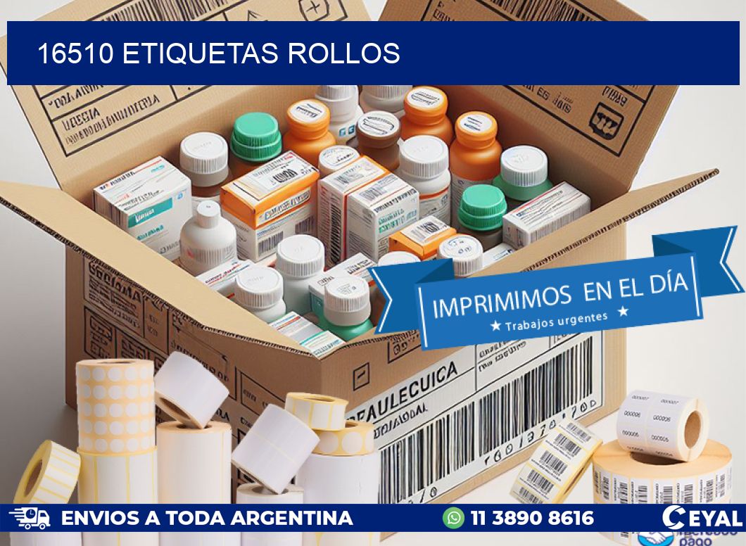 16510 etiquetas rollos