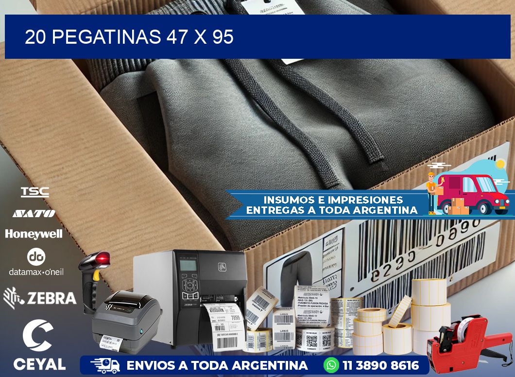 20 PEGATINAS 47 x 95