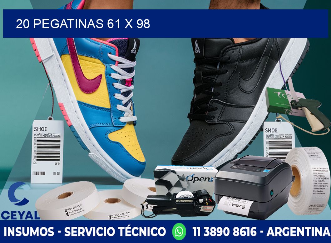 20 PEGATINAS 61 x 98