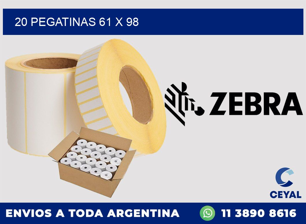20 PEGATINAS 61 x 98