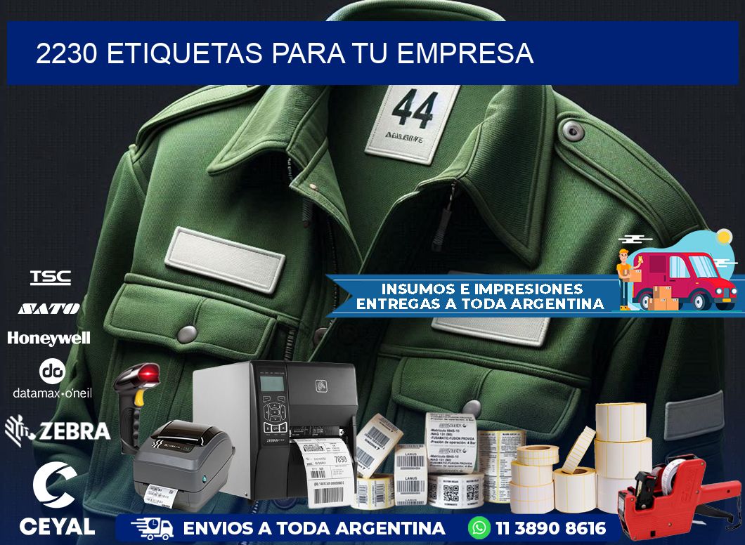 2230 etiquetas para tu empresa