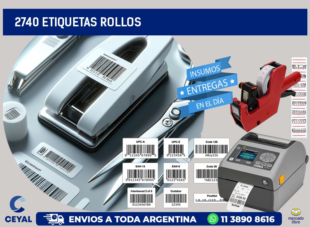 2740 etiquetas rollos