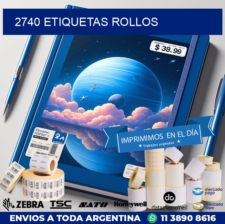 2740 etiquetas rollos