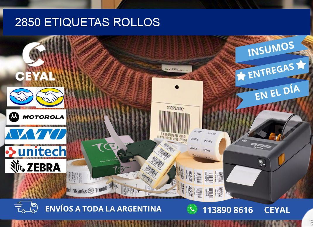2850 etiquetas rollos