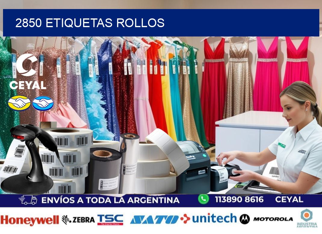 2850 etiquetas rollos
