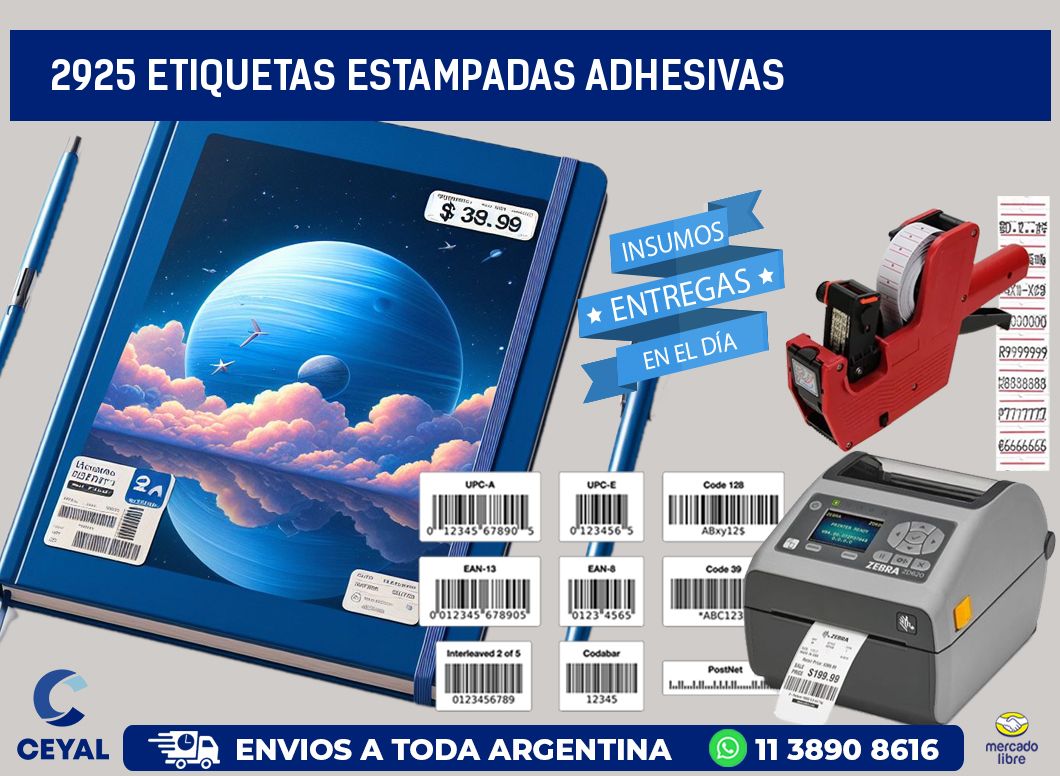 2925 etiquetas estampadas adhesivas
