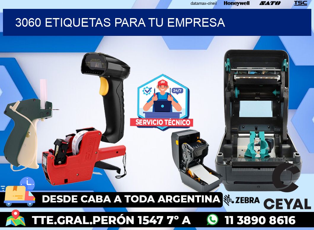 3060 etiquetas para tu empresa
